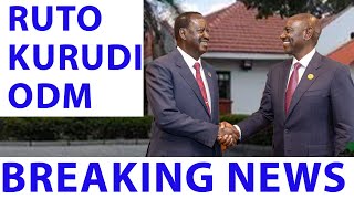 Breaking: Rais Ruto Akaribishwa Kwa Chama Ya Raila ODM ,UDA Kuachwa Gizani