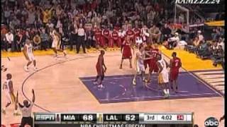 Heat vs Lakers Highlights 12/25/10 *Christmas Day *Kobe vs Heat's Big Three