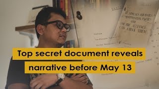 Top secret document reveals narrative before May 13