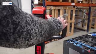 EP Equipment 1.5t\u00261.8t lithium-ion compact pallet truck EPL154 EPL185 test video