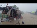 very heavy rain in the last days of winter nomadic village punjab pakistan