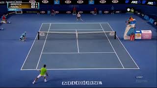 Epic point between Nadal and Berdych  AO 2012 1/ 4 finals