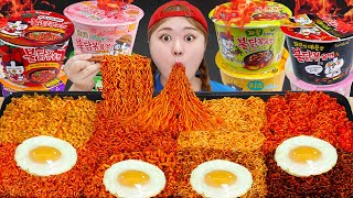 Mukbang Fire Spicy Noodles 직접 만든 불닭볶음면 먹방 모음! Convenience Store EATING SOUND | HIU 하이유