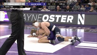 149 LBS: #9 Brady Berge (Penn State) vs. Shayne Oster (Northwestern) | Big Ten Wrestling