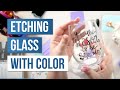 😲 Etching Glass with Color ??!! Dollar Tree Craft Ideas