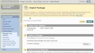 Blackboard 9: Import Package