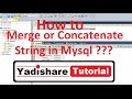 MySQL Tutorial | How To Merge or Concatenate Two String in MySQL Query