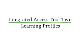 Empowerment \u0026 Inclusion: Integrated Access Tool Two