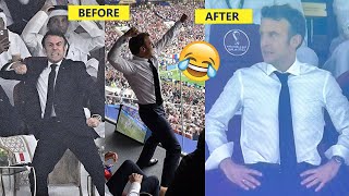 😂France President Macron All Crazy Reactions to Mbappe Messi Goals in World Cup Final!