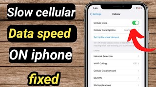 How to fix slow cellular data internet speed on iphone :. how to fix it