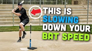 THIS Is SLOWING Your Bat Speed Down! - Baseball Hitting Tips