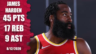 James Harden scores 45 points in near triple-double for Rockets vs. Pacers | 2019-20 NBA Highlights