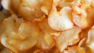 CASSAVA CHIPS (YUCA CHIPS) | crispy, crunchy, gluten-free, homemade snack | The Seasoned Skillet