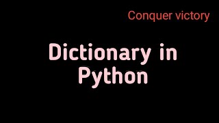 # 11 Dictionary in Python in Tamil