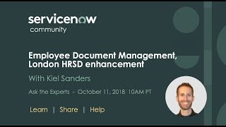10/11 Ask the Experts: Employee Document Management, London HRSD enhancement