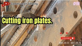 the correct way to cut iron plate!!