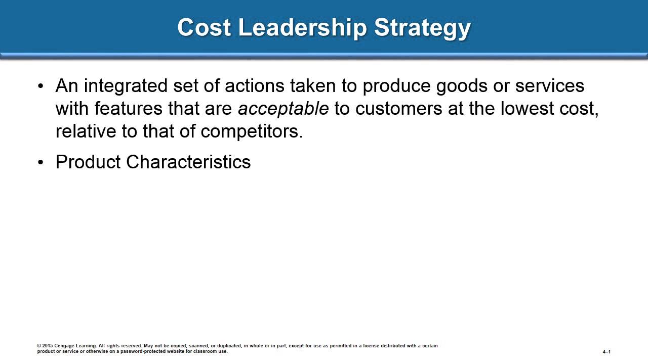 Chapter 4 Cost Leadership Strategies - YouTube