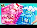 Make Hello Kitty House with Two Bedroom, Blue Room for Cinnamoroll from Clay | DIY Miniature House