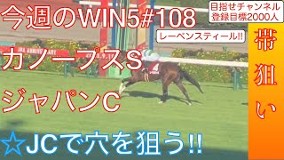 【今週のWIN5】ジャパンCはじめWIN5の予想に向けてのWIN5全レース週中展望！