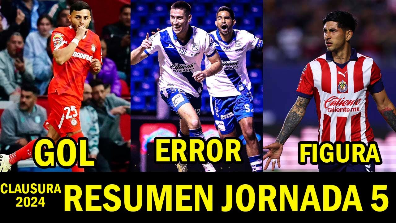 RESUMEN JORNADA 5 CLAUSURA 2024 | ACCIÓN GOL, ERROR Y FIGURA CLAUSURA ...