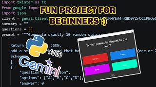 Create an AI-Powered Quiz Game in Python [Good for Beginners]