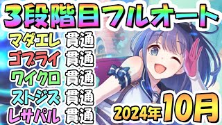 【プリコネR】３段階目フルオート貫通編成と凸ルート色々紹介！サポ借りＥＸ装備なし！２０２４年１０月クラバト【マダムエレクトラ】【ゴブリンライダー】【ワイルドクロウ】【ストームジズ】【レサトパルト】