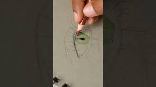 How To Draw Coloured Eye Easily? | #shorts