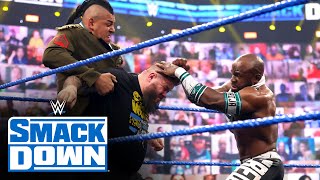 Big E, Sami Zayn and Kevin Owens derail Apollo Crews’ Medal Ceremony: SmackDown, May 14, 2021