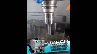 D2 Tool Steel Cut on Hurco VM30i CNC Mill - Social Media Spotlight The UK Machinist #shorts