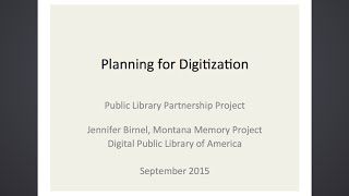 Planning for Digitization