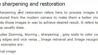Image sharpening and restoration in digital image processing tutorial-07