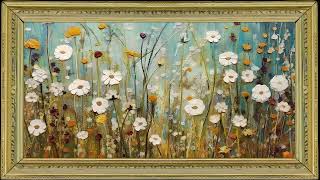 Flower Wonderland and Joyful Abundance Oil Painting | Framed Art Screensaver for TV