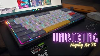 Nuphy Air 75 Brown Switches | UNBOXING (ASMR)