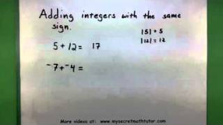 Basic Math - Add integers with the same sign