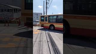 平塚駅バス停に向かって、田村車庫バス停を旅つ　神奈中バス