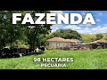 EXCELENTE FAZENDA 98 HA, ÓTIMO TERRENO, 4 NASCENTES, REPRESAS, RIO, 2 CASAS, CURRAL | MINAS GERAIS