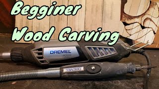 How to wood carve for the beginner. Dremel carving. Dremel flex shaft.