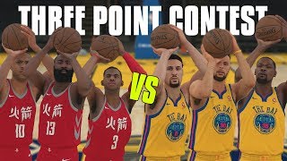 Golden State Warriors vs Houston Rockets Three Point Contest! NBA 2K18!