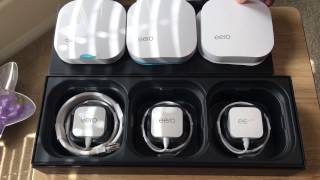 Eero Triple WiFi Mesh Hotspot Network Unboxing 8-4-16