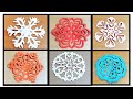 6 easy paper snowflake designs/DIY, step by step - craftUP