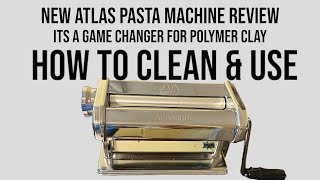 Polymer clay pasta machine, how to change blades, review of atlas 180 - atlas 150