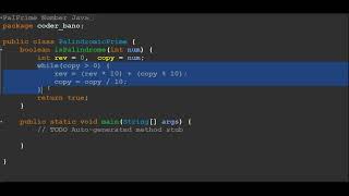 PalPrime Number Java | Palindromic Prime Number Java