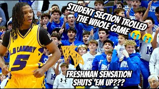 Student Section Trolls the WHOLE GAME 😭 Freshman Darius Kieffer Shuts 'em Up?? || Jesuit vs. Landry