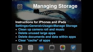 Managing storage on iPads and iPhones