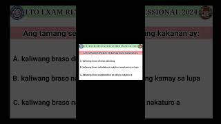 LTO EXAM REVIEWER FOR PROFESSIONAL DRIVER'S LICENSE PART 1123