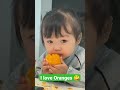 😄 Baby eating Oranges #shorts #orange #baby