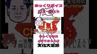 【ゆっくり解説】4分でわかるさっくり中国史　怖い話よりゾッとする文化大革命　 #ゆっくり #中国 #切り抜き #歴史　#shorts