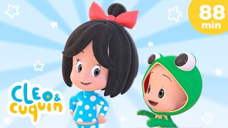 The Frog Song 🐸🎵 and more Nursery Rhymes by Cleo and Cuquin | Children Songs