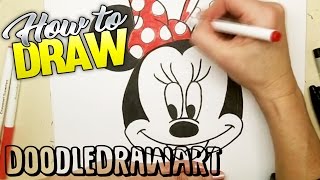 How to Draw Minnie Mouse step by step!  Easy!