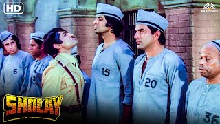 हमारी जेल में इतना लम्बा आदमी | Sholay Movie | Asrani Comedy | अमिताभ, धर्मेंद्र